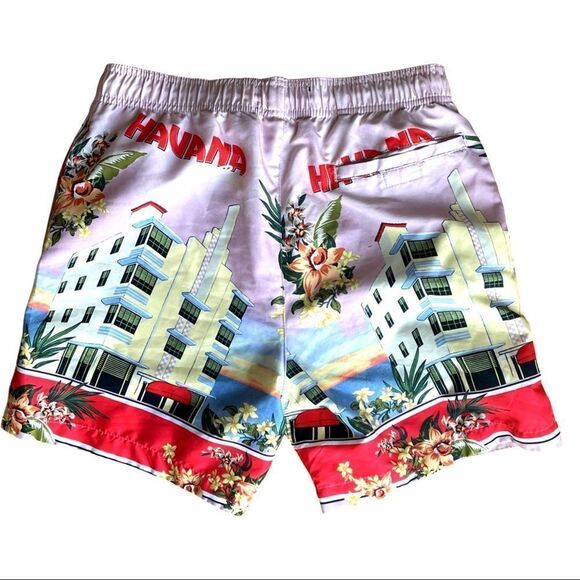 PACSUN Men’s Printed Havana Pink Bathing Swim Suit Size Small - Picture 2 of 12